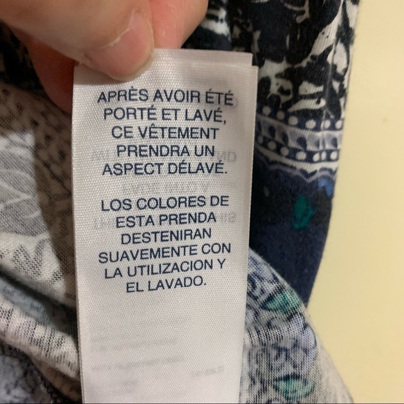 Tommy Hilfiger Sleeveless Aztec Floral Print Blue Sundress. Soft and Cozy size M - Picture 6 of 11